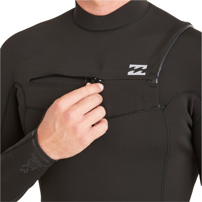 2024 Billabong Mens Absolute 5/4mm Chest Zip Wetsuit ABYW100194 - Black